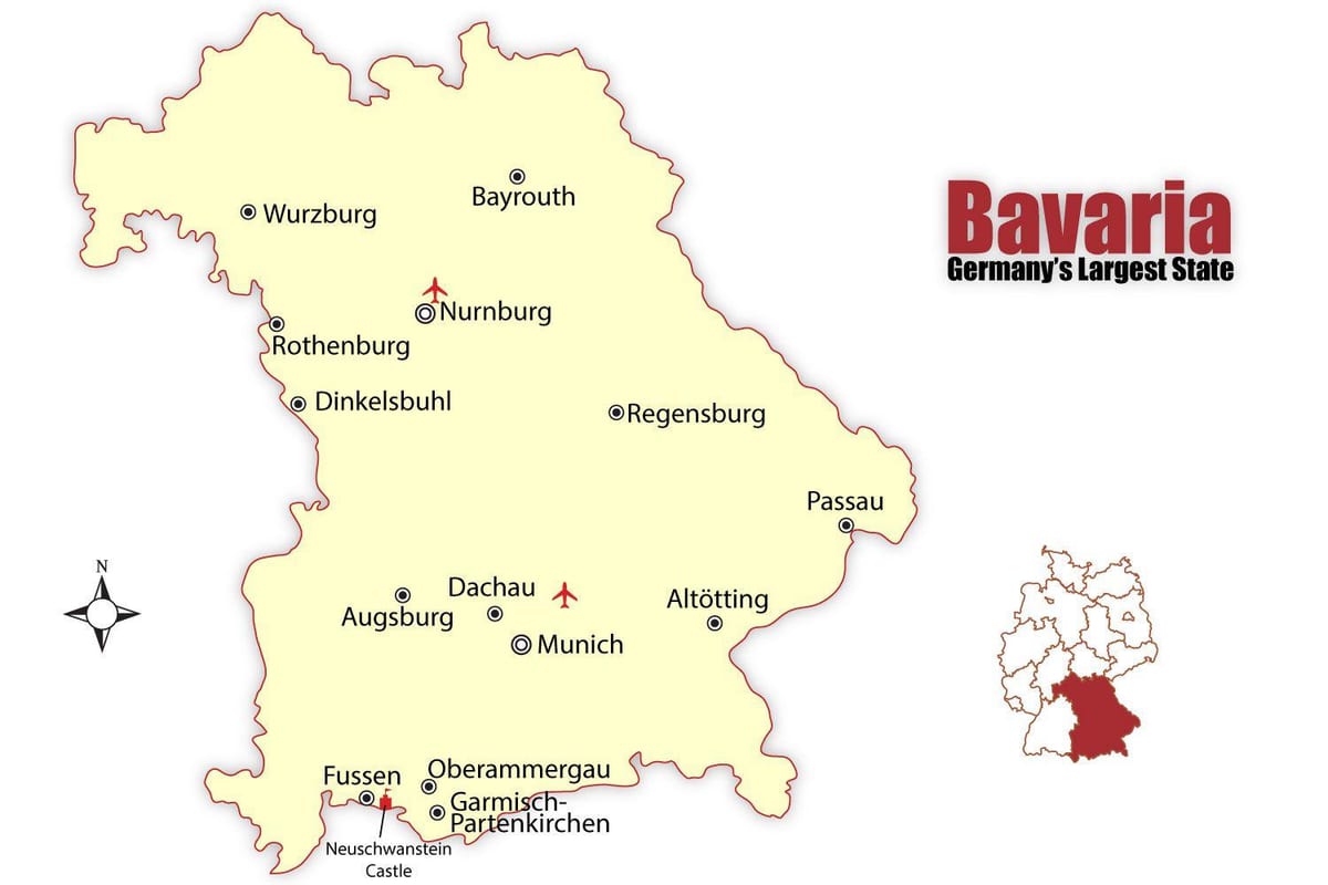 munchen জার্মানি মানচিত্র