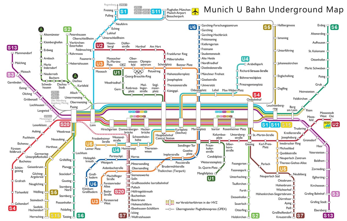 munchen u bahn মানচিত্র